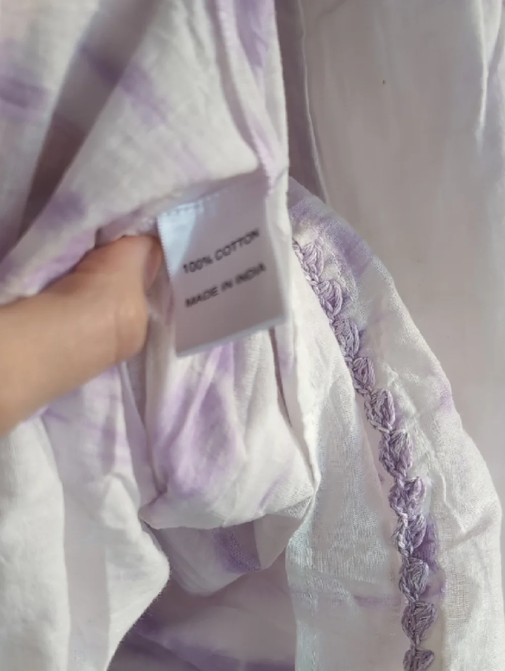NWT Ivy City Jasmine Lavender Tie-Dye Smocked Dress 100% Cotton